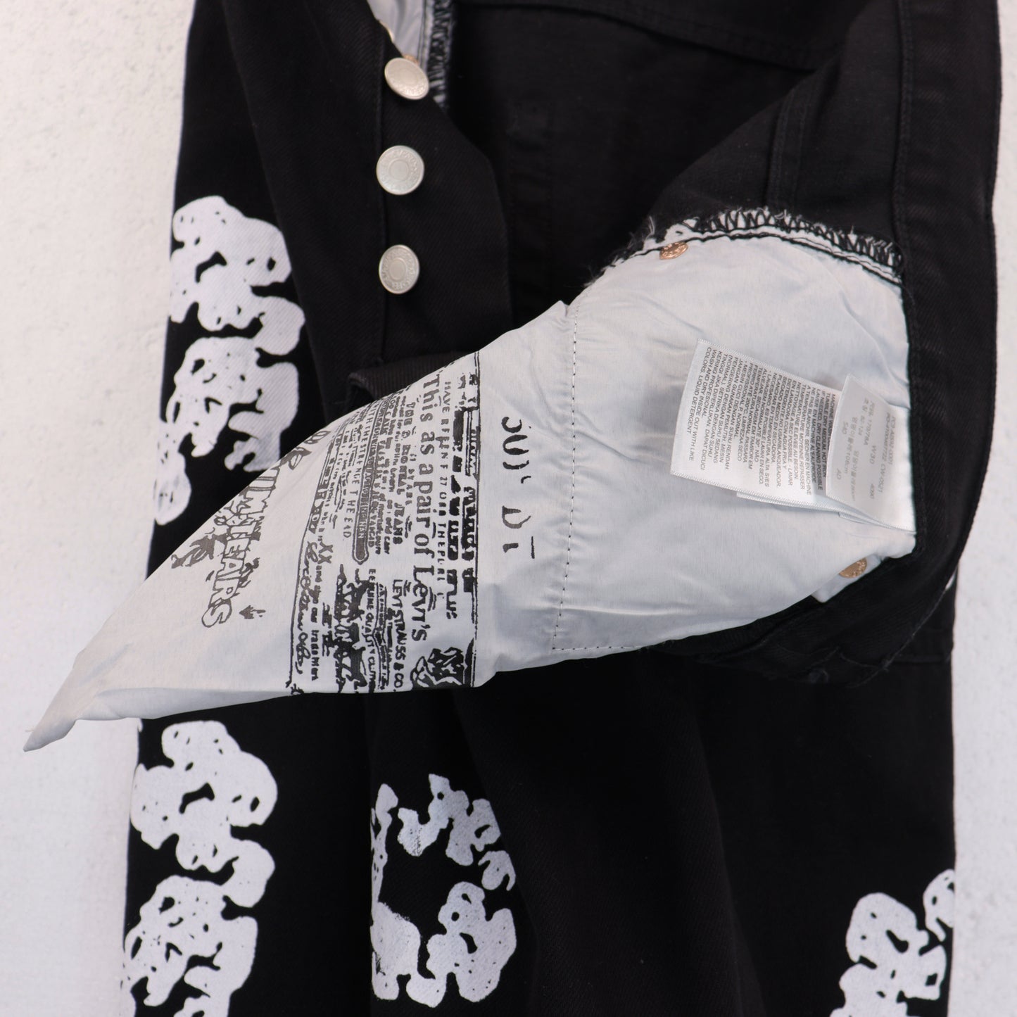 Denim Tear Pants Jeans Black