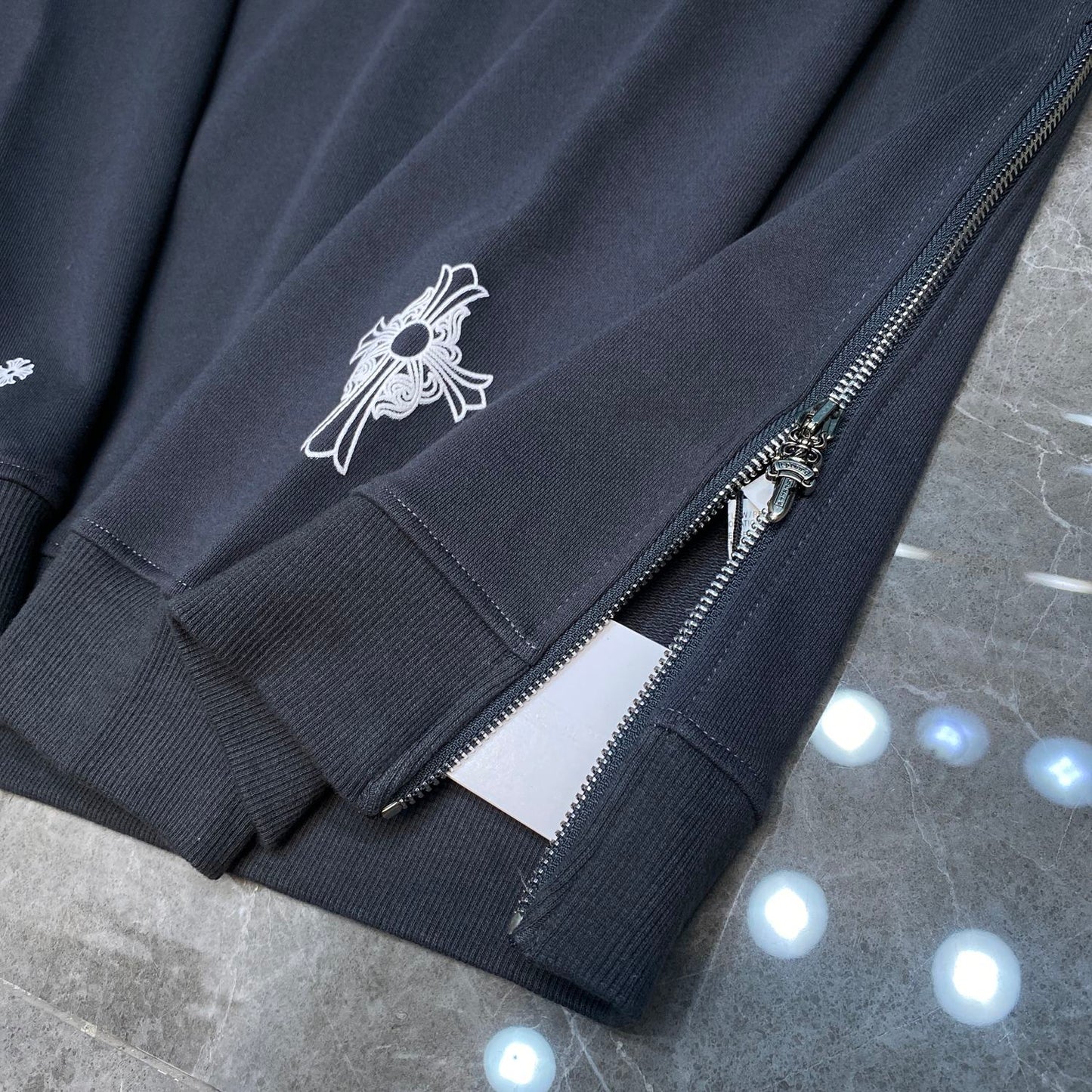 Chr*me heart long sleeve shirt grey/white