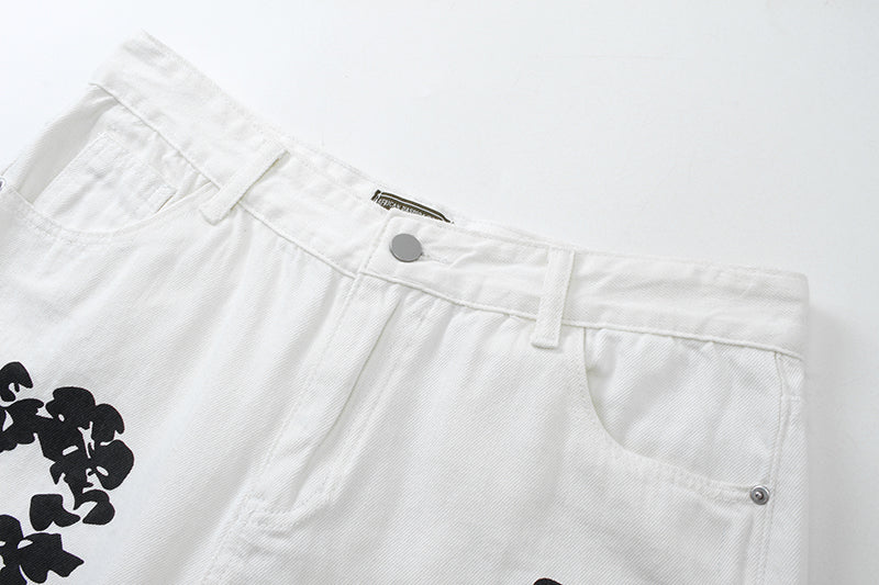 Denim Tear Pants Jeans White