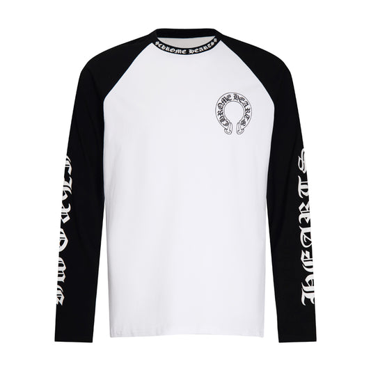 Chr*me heart long sleeve black/white