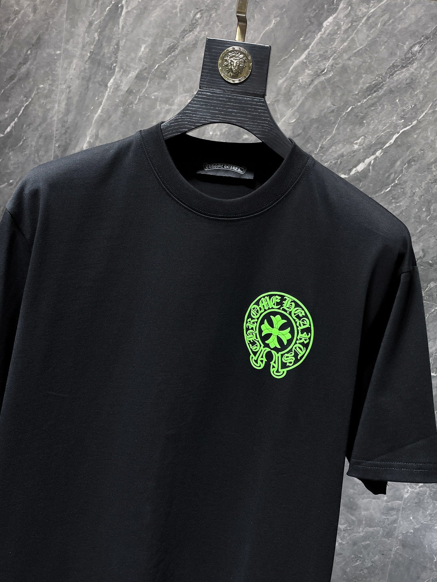 Chr*me heart shirt black and green