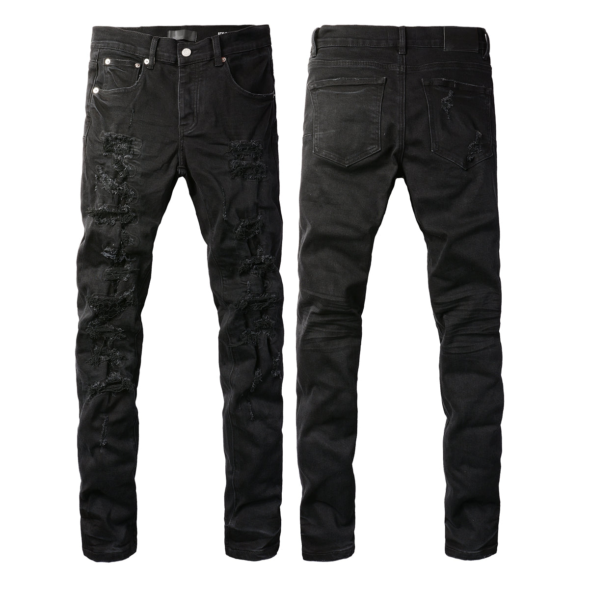 Purple jeans Black Distressed