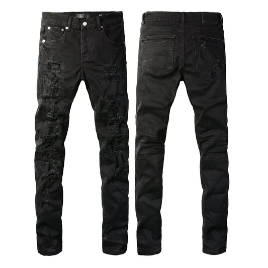 Purple jeans Black Distressed