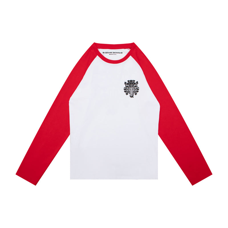 Chr*me heart long sleeve red/white