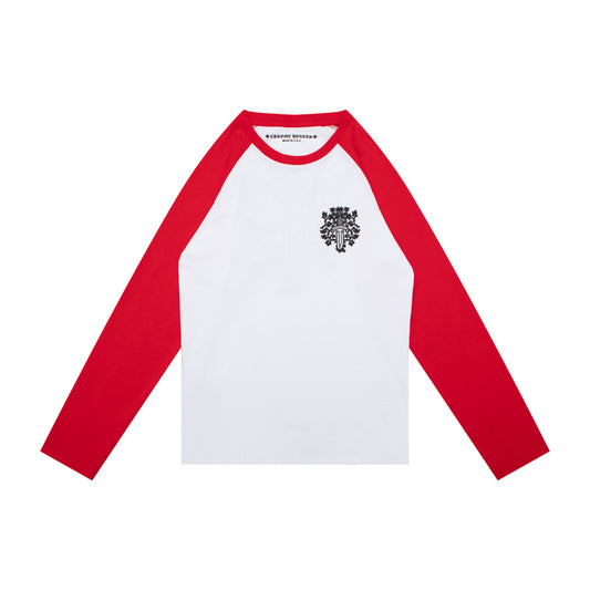 Chr*me heart long sleeve red/white