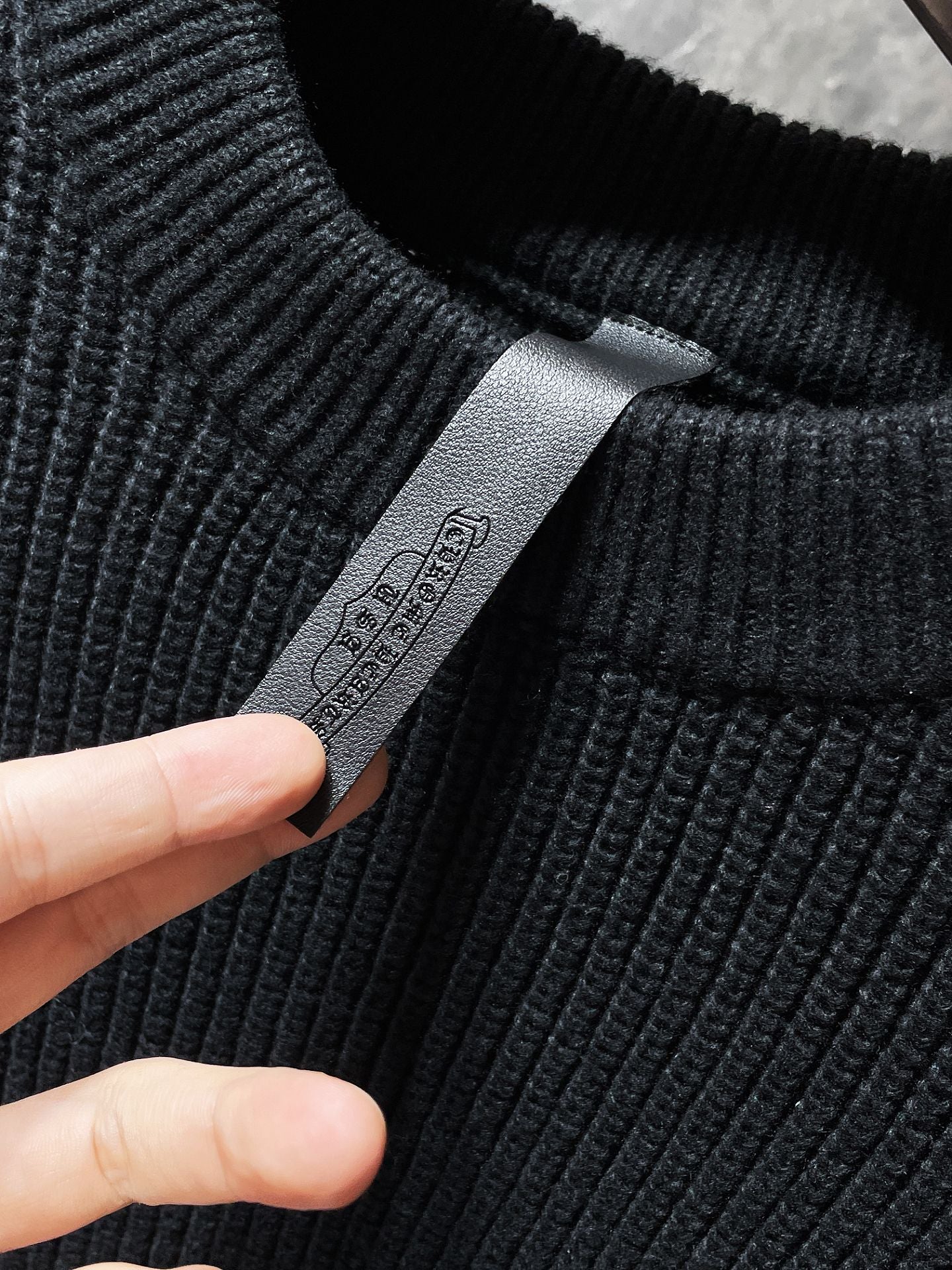 Chr*me heart long sweater black