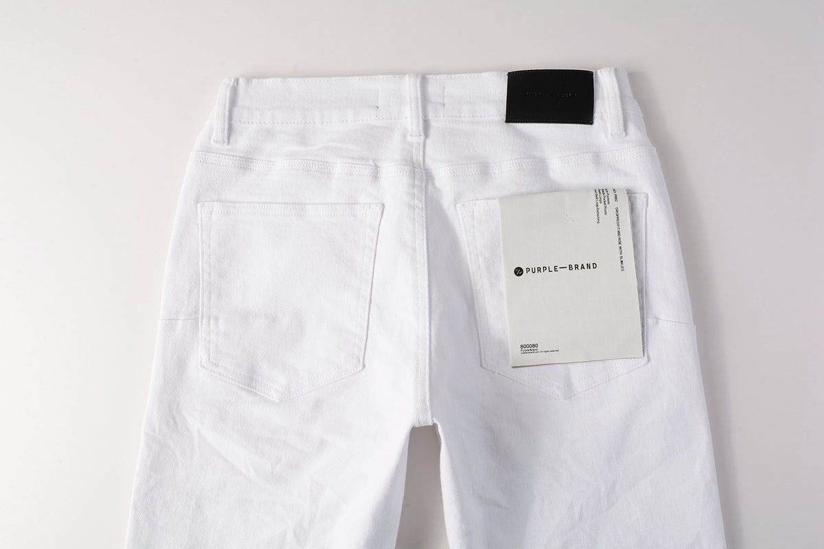 Purple jeans White