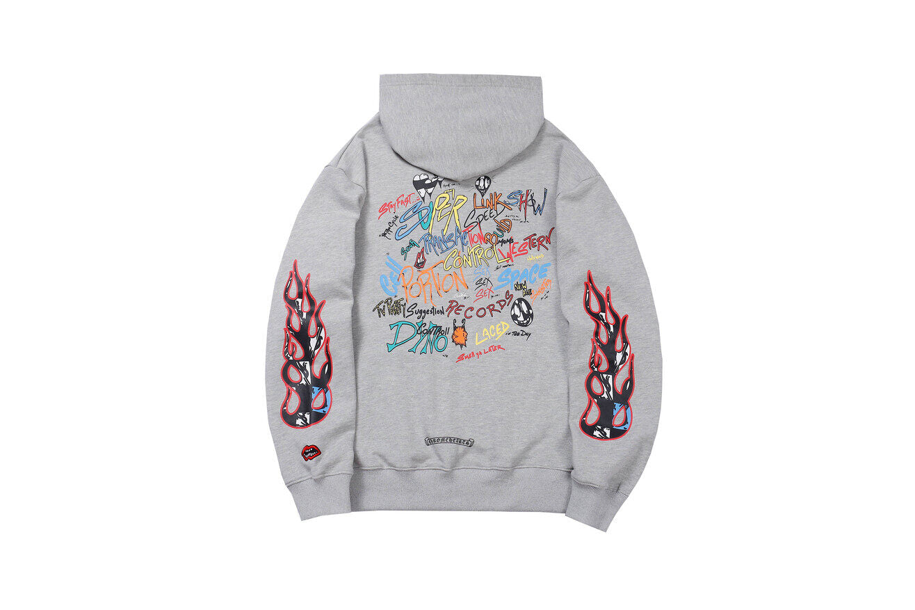 Chr*me Heart Hoodie Flame