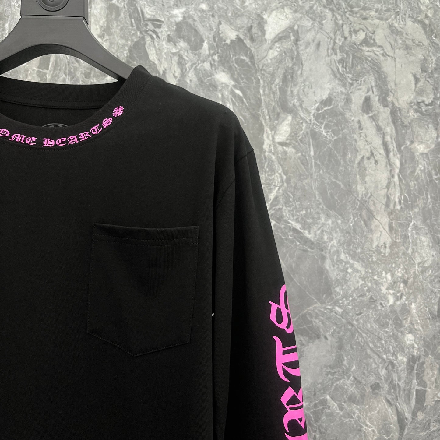Chr*me heart long sleeve Pink/Black