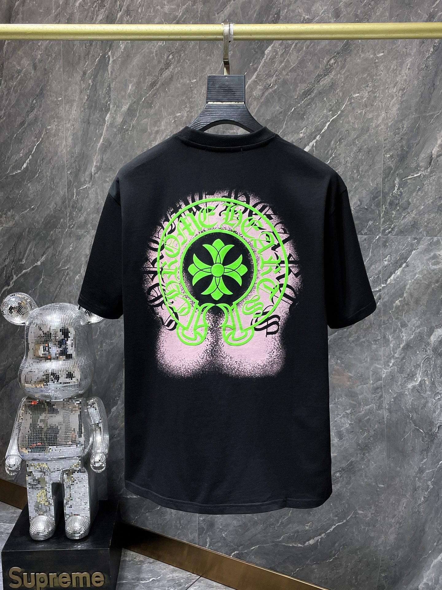 Chr*me heart shirt black and green