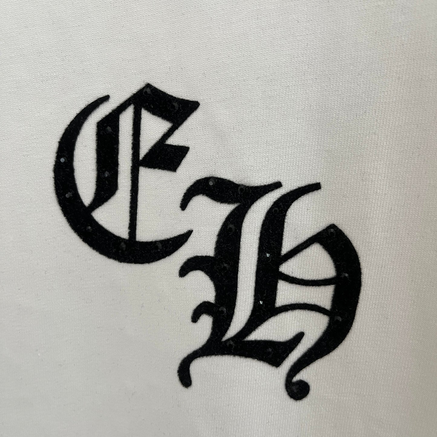 Chr*me heart shirt Rhinestone