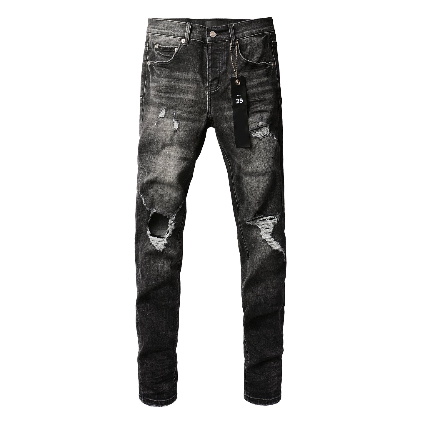 Purple jeans Black tag