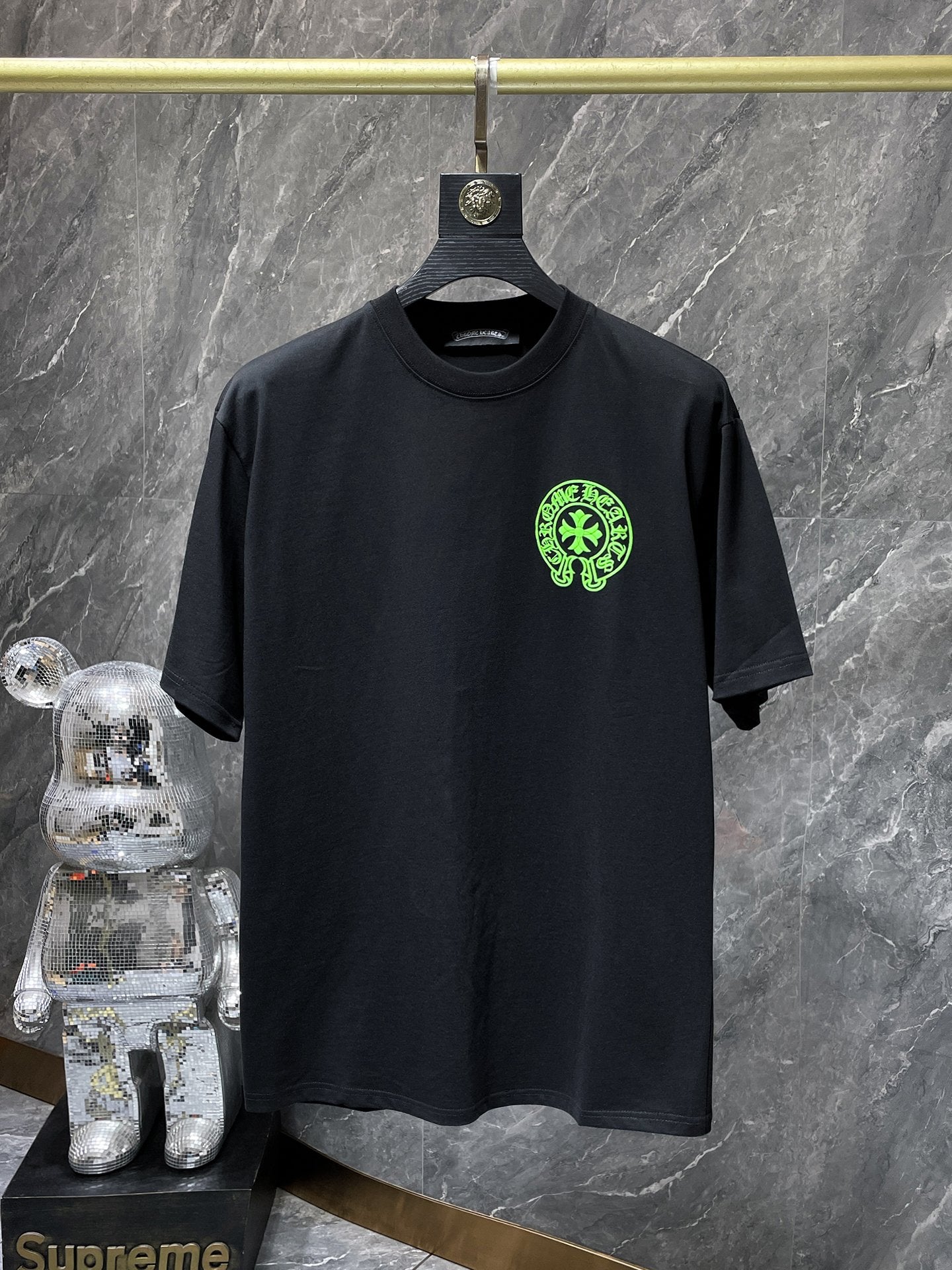 Chr*me heart shirt black and green