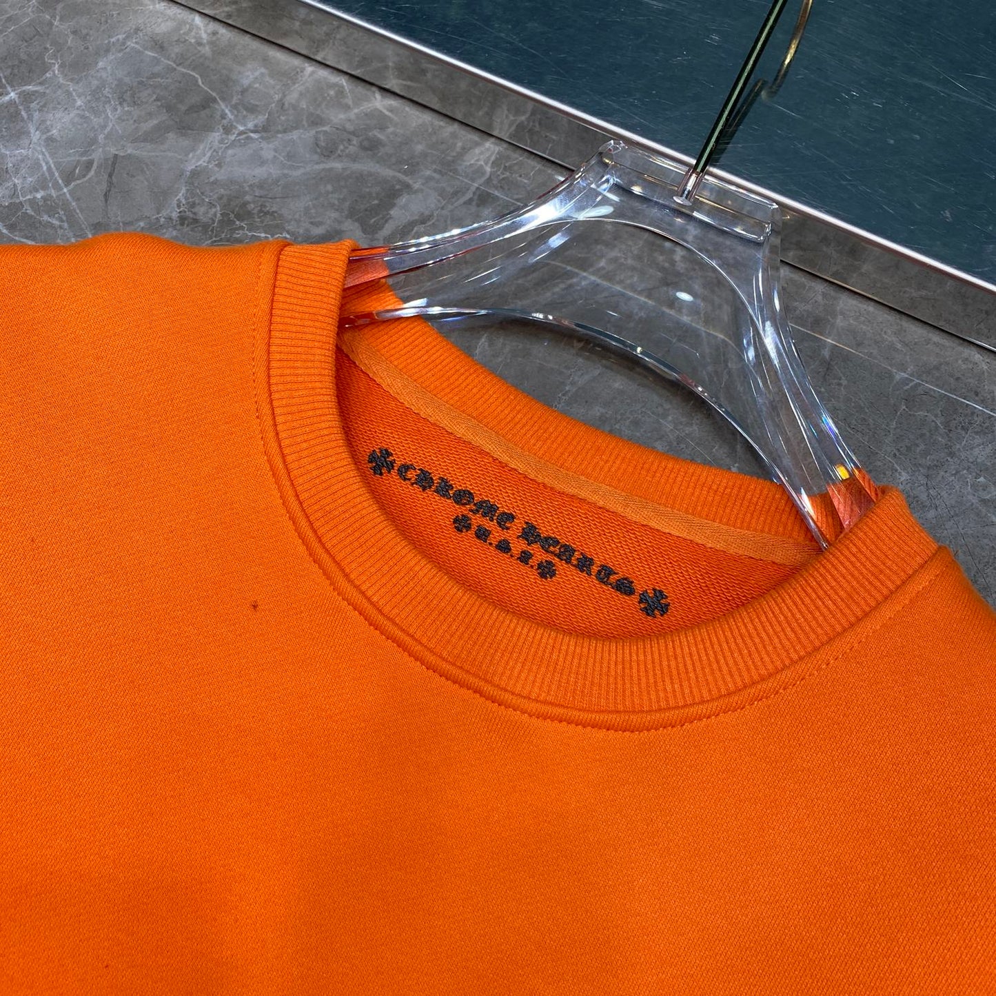 Chr*me heart long sleeve Orange/black