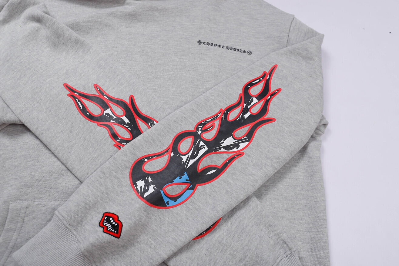 Chr*me Heart Hoodie Flame